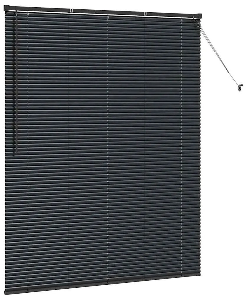 Persiana de Janela com cortinas Outros Manual Preto 140 x 175 cm Alumí