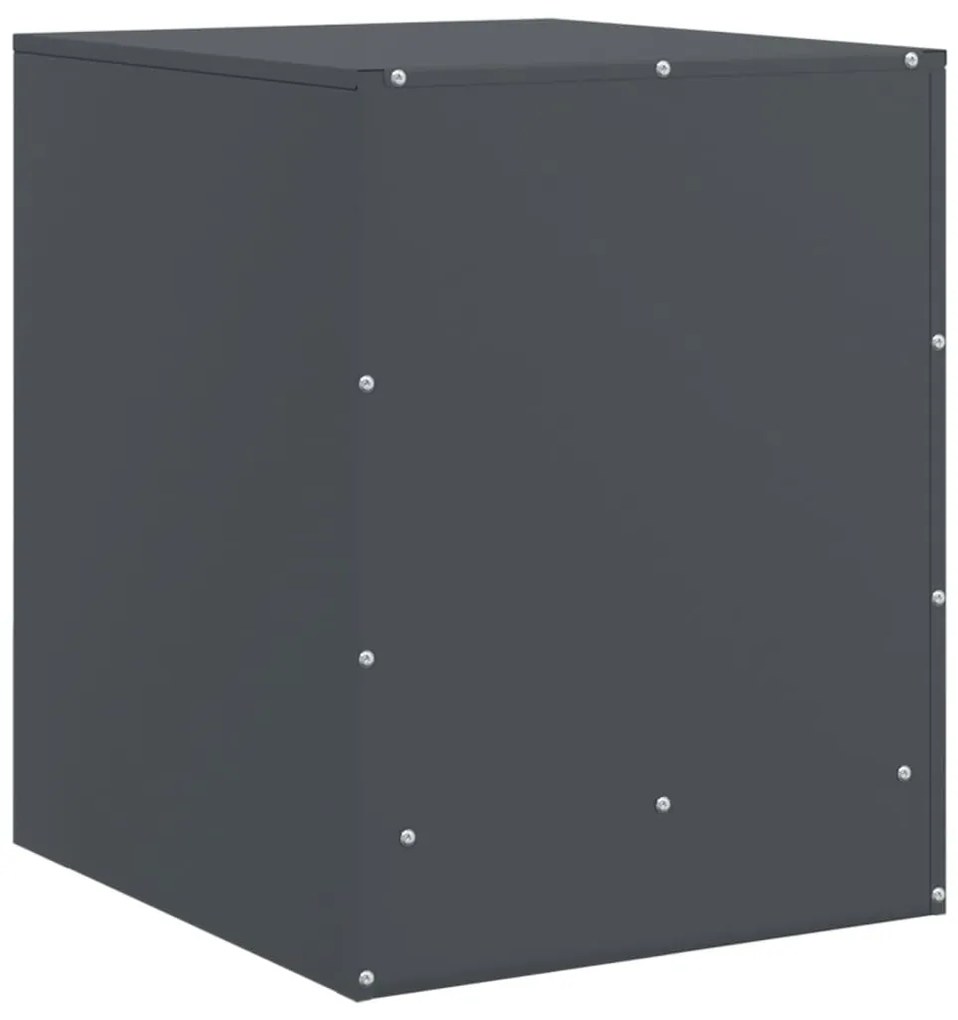 Mesas de cabeceira 2 pcs 34,5x39x44 cm aço antracite