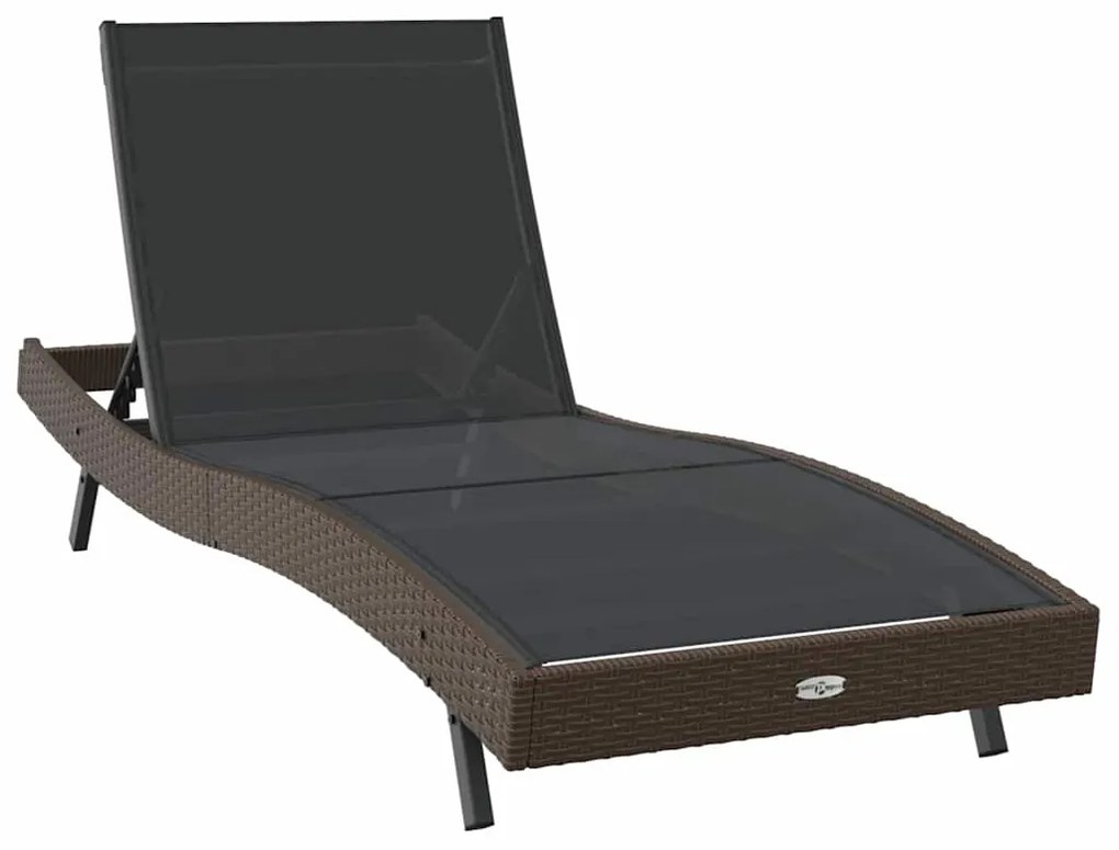 Espreguiçadeira com almofada -pessoa 2 pcs Castanho 40 x 40 x 40.5 cm