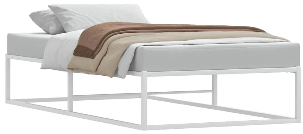 Estrutura de cama sem colchão branco 90x200 cm metal