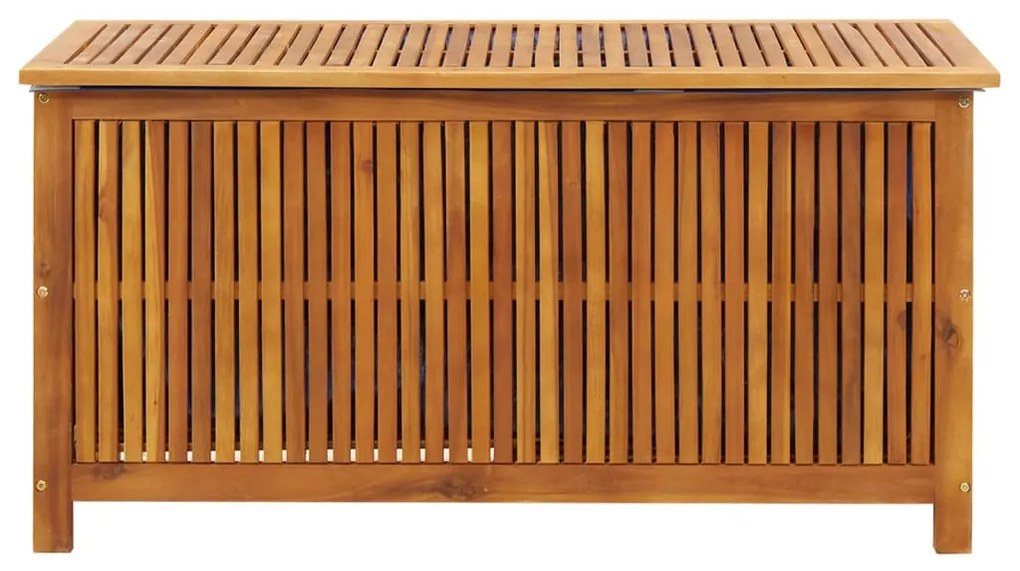 Caixa de arrumação p/ jardim 113x50x58 cm madeira acácia maciça