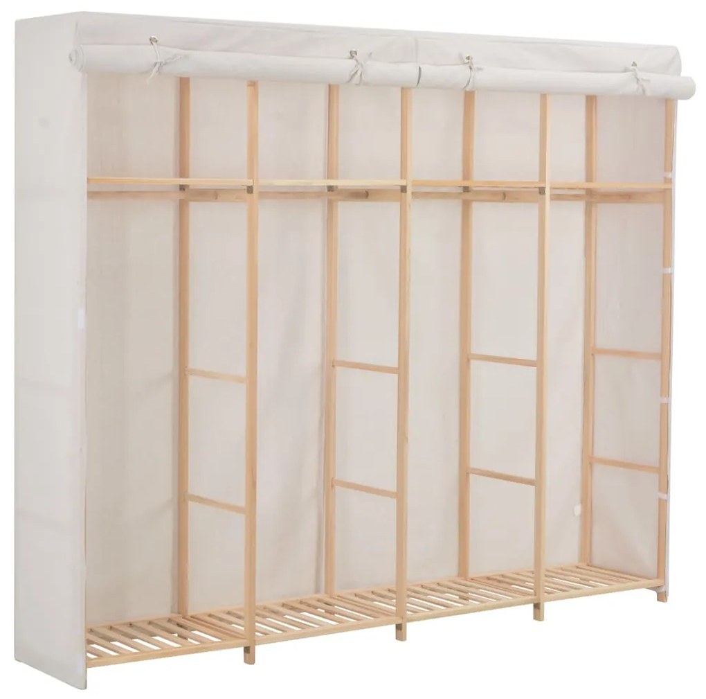 248200 vidaXL Roupeiro 200x40x170 cm tecido branco