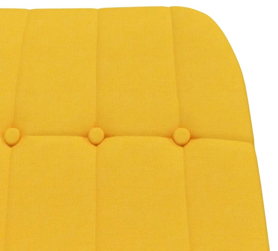 Cadeira de baloiço tecido amarelo mostarda