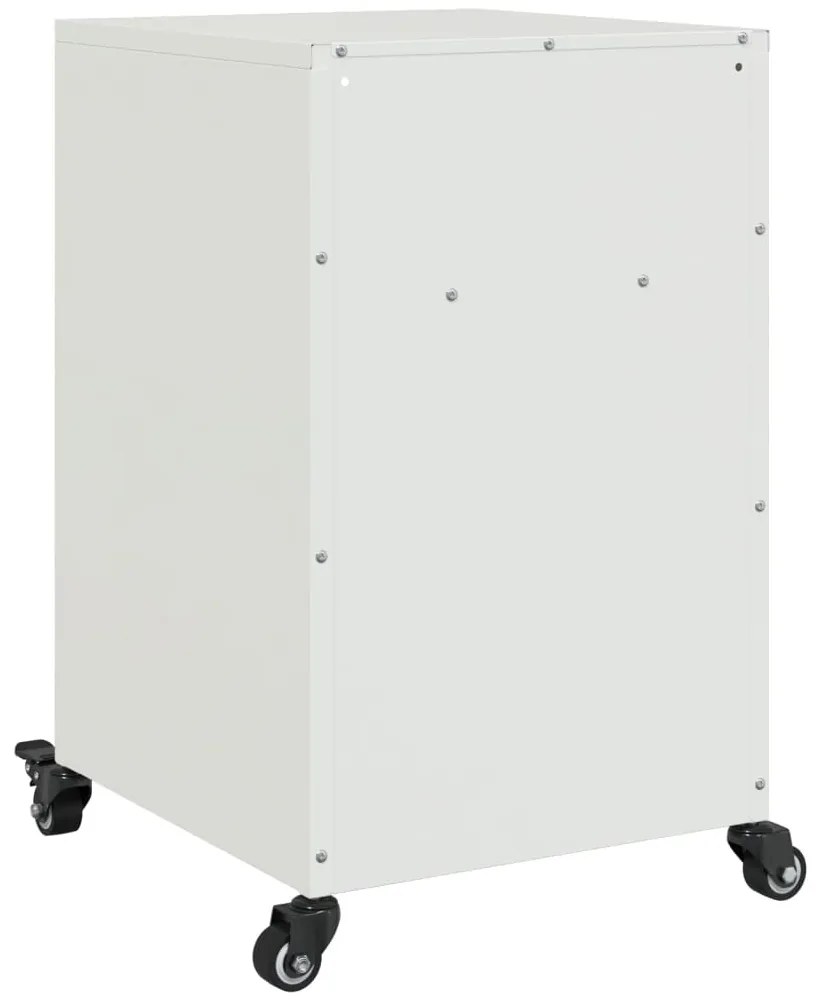 Mesas de cabeceira 2 pcs 36x39x59 cm aço branco