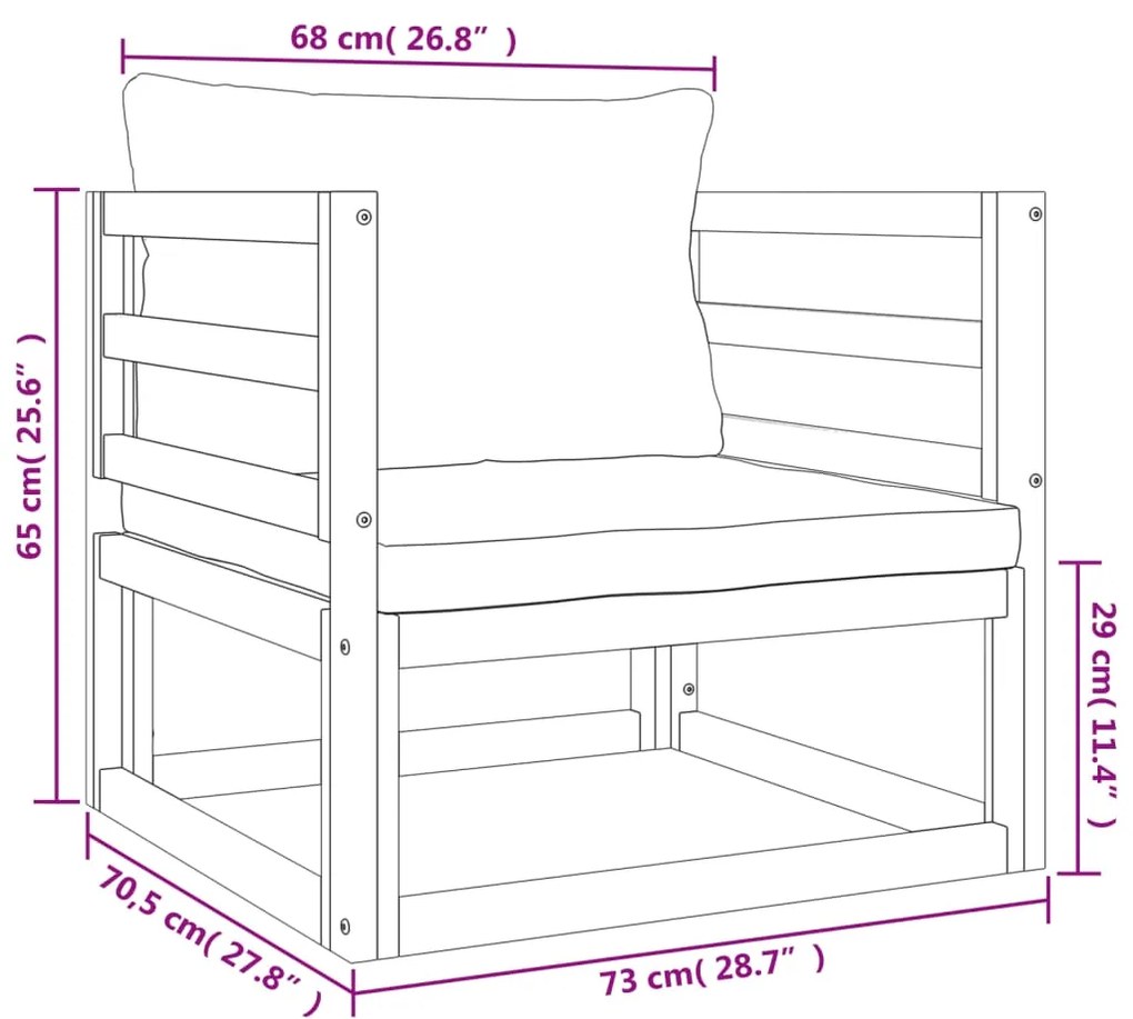 12 pcs conj. lounge de jardim madeira c/ almofadões cinza-claro