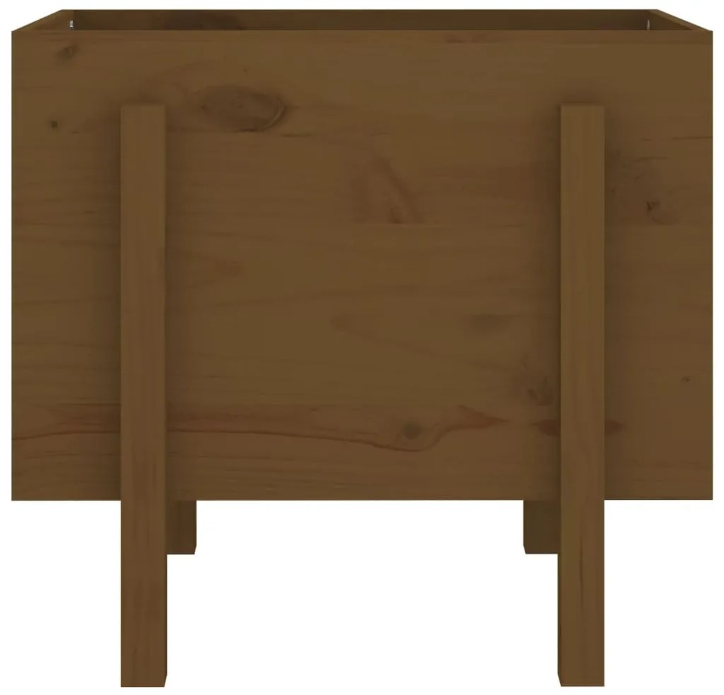 Vaso/floreira de jardim 62x50x57 cm pinho maciço castanho-mel
