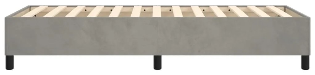 Estrutura de cama sem colchão 100x200 cm veludo cinzento-claro