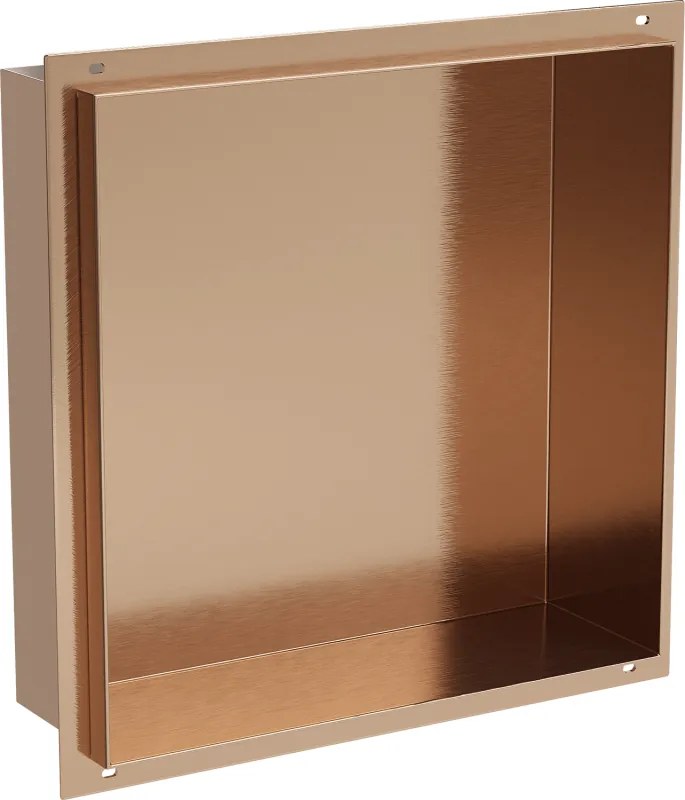 Mexen X-Wall-NR prateleira embutida sem flange 30 x 30 cm, cobre escovado - 19C1303010