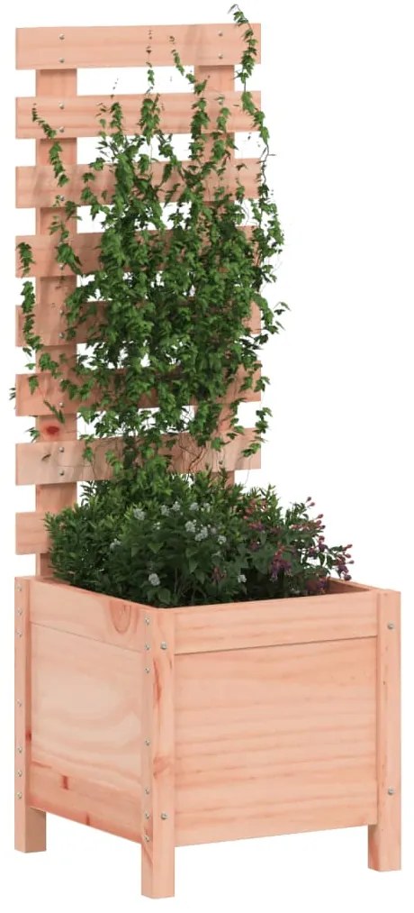 Vaso de jardim c/ suporte 39x39,5x114 cm madeira douglas maciça