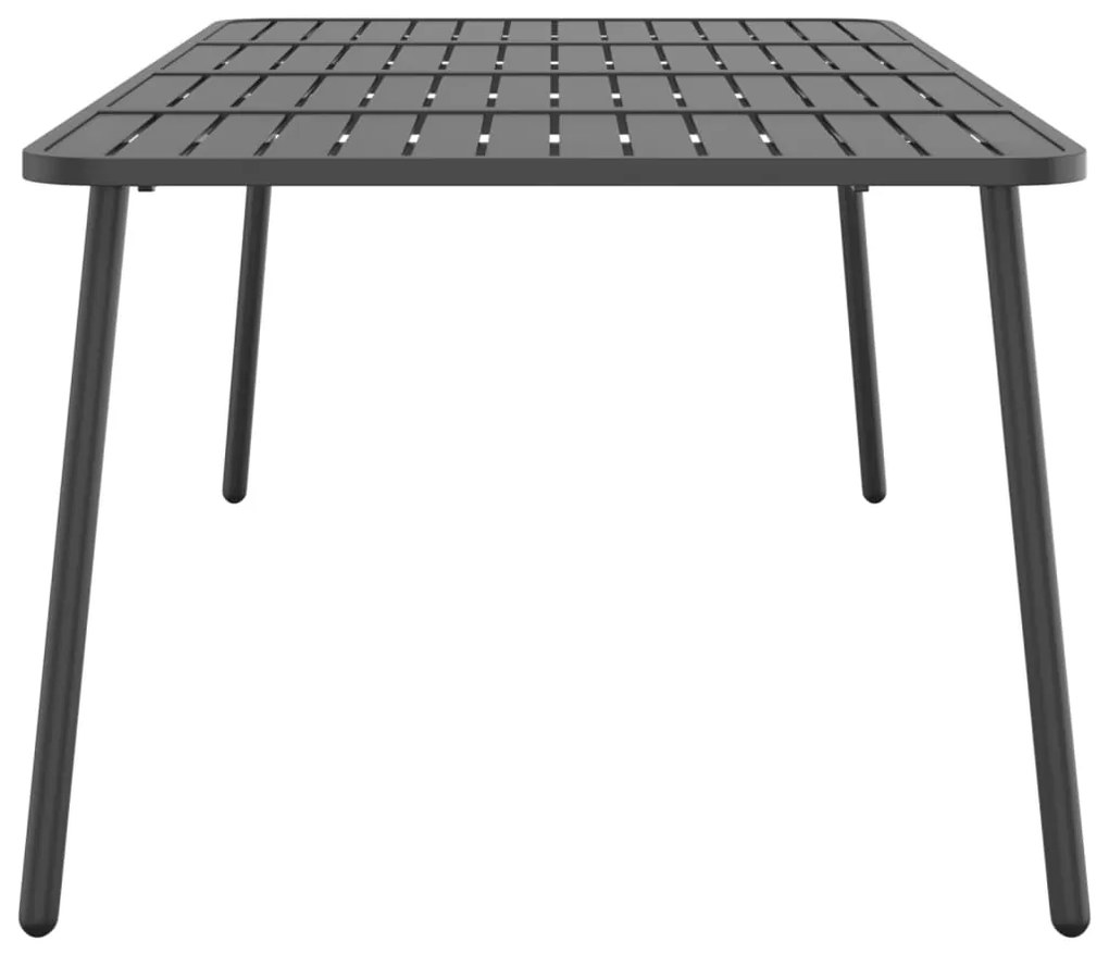 Mesa de jardim 200x100x71 cm aço antracite
