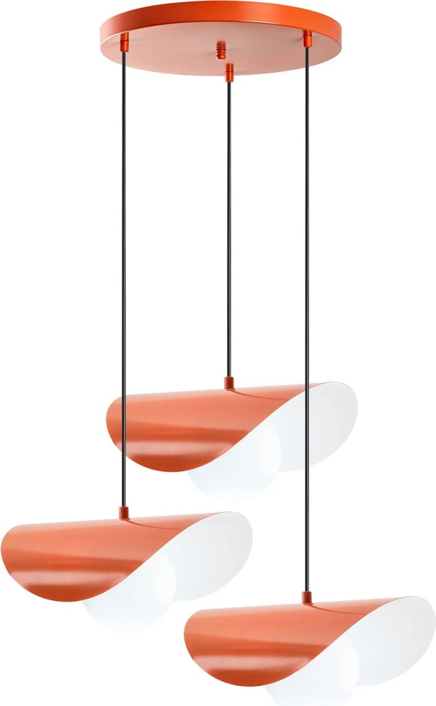 Candeeiro de Teto Vatoz – Laranja – Diâmetro 50 cm, Altura Total 75 -