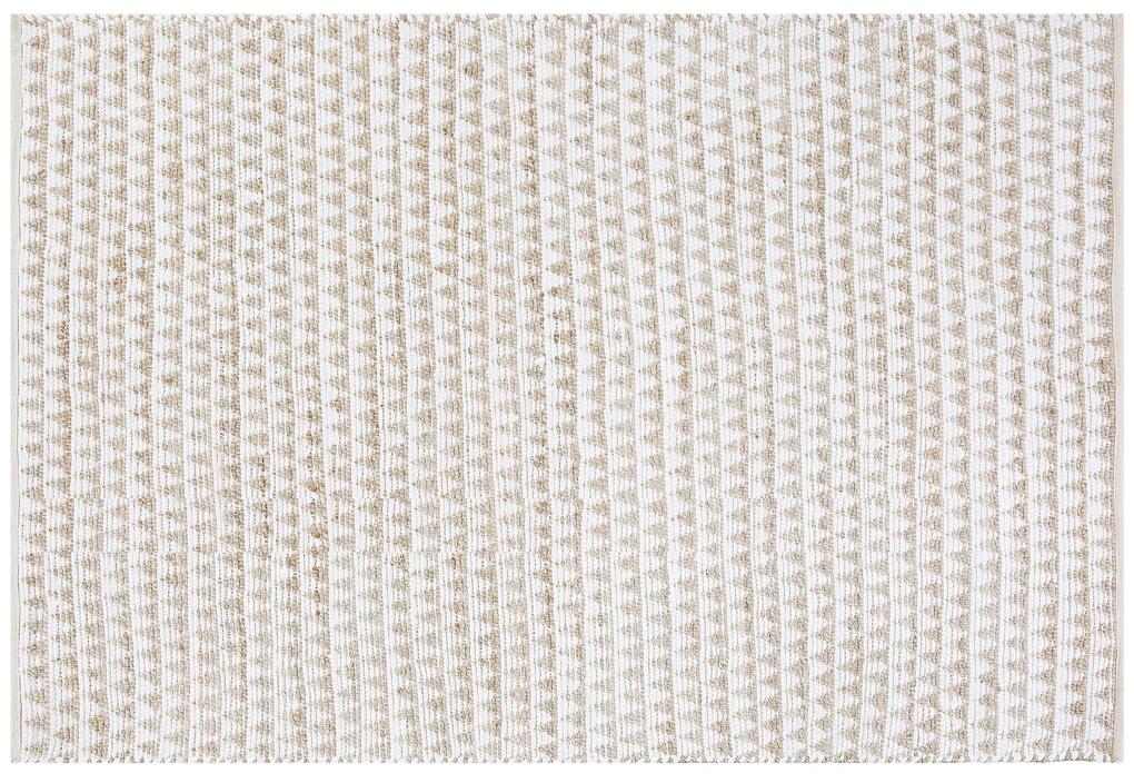 Tapete de algodão e juta creme 160 x 230 cm TUNCELI Beliani