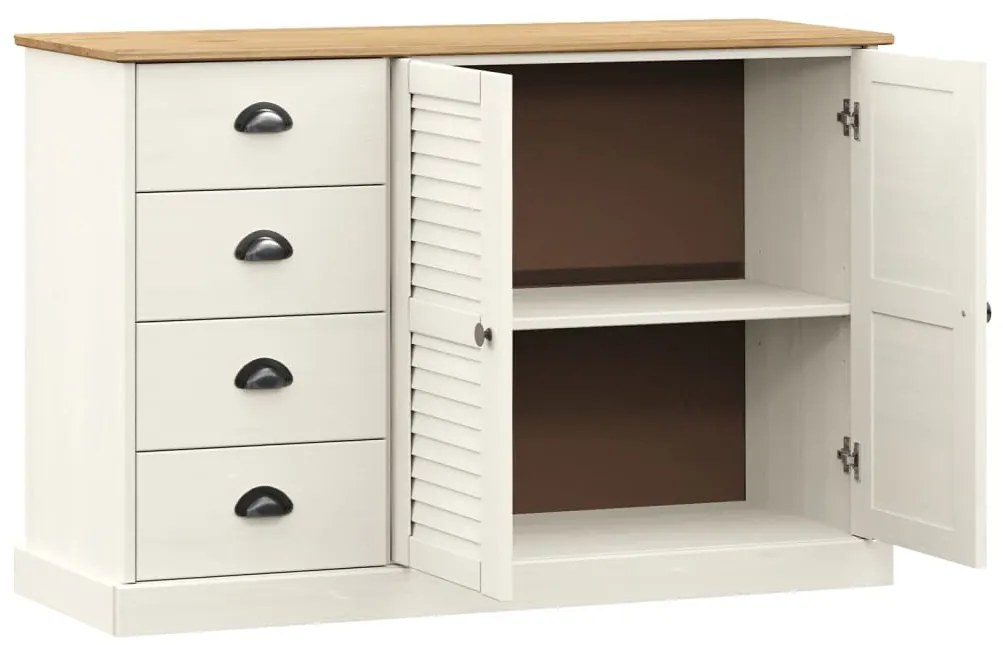 Aparador com gavetas VIGO 113x40x75 cm pinho maciço branco