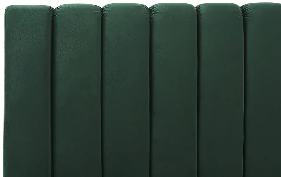 Cama de casal em veludo verde esmeralda 180 x 200 cm MARVILLE Beliani