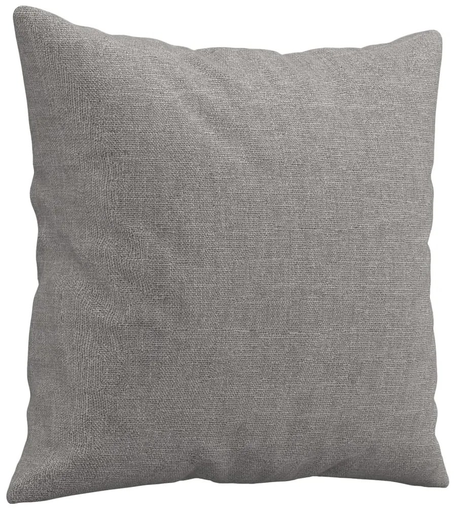 Almofadas decorativas 2 pcs 40x40 cm tecido cinzento-claro
