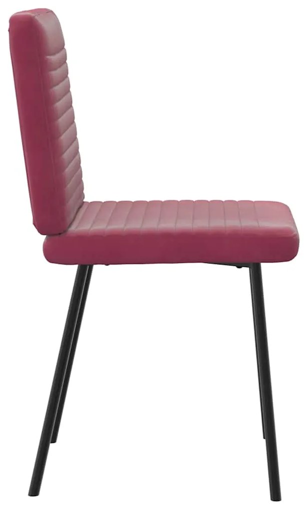 Cadeiras de jantar 2 pcs veludo vermelho tinto