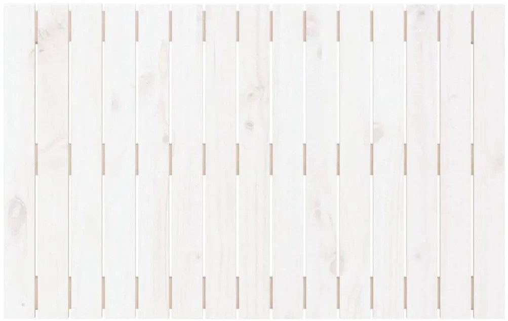 Cabeceira de parede 95,5x3x60 cm madeira de pinho maciça branco