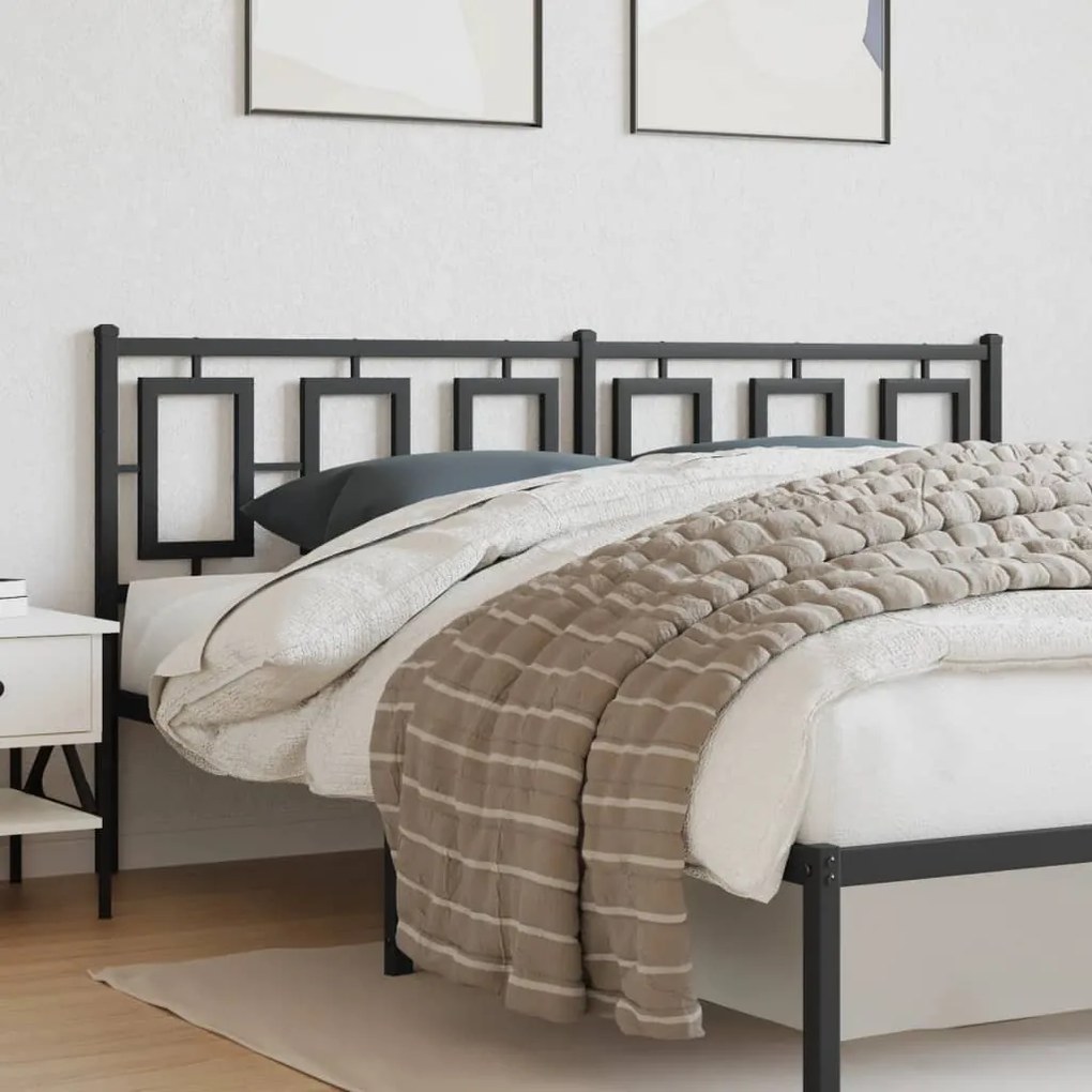 Cabeceira de cama 180 cm metal preto