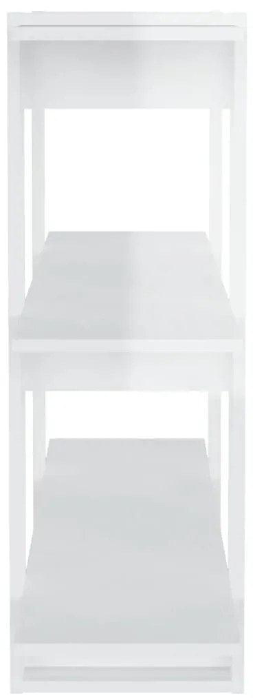 Estante/divisória 100x30x87 cm branco brilhante
