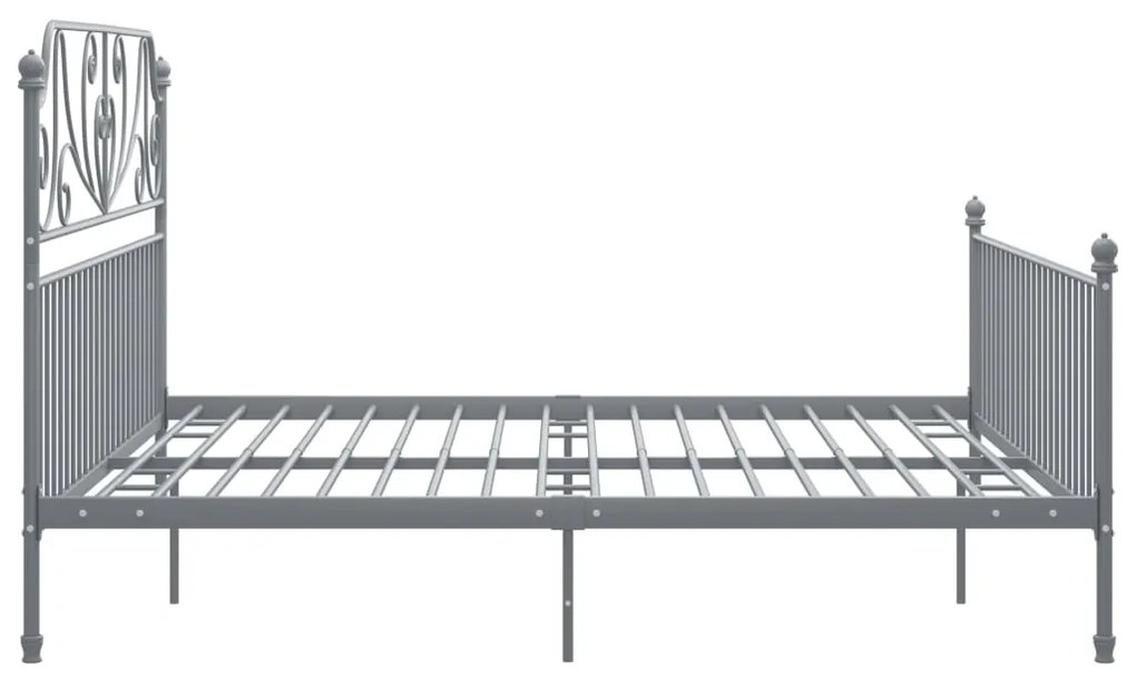 Estrutura de cama 180x200 cm metal cinzento