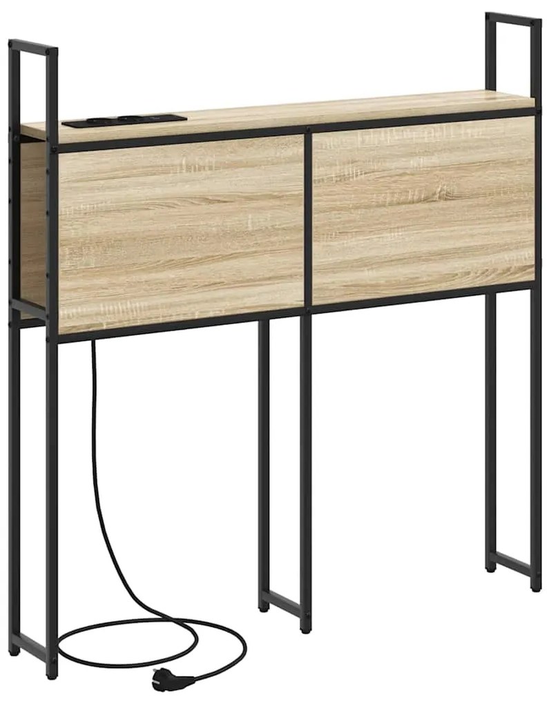 Cabeceira de armazenamento com cabeceira Carvalho sonoma 75 cm
