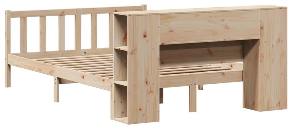 Cama com estante sem colchão 120x200 cm pinho maciço