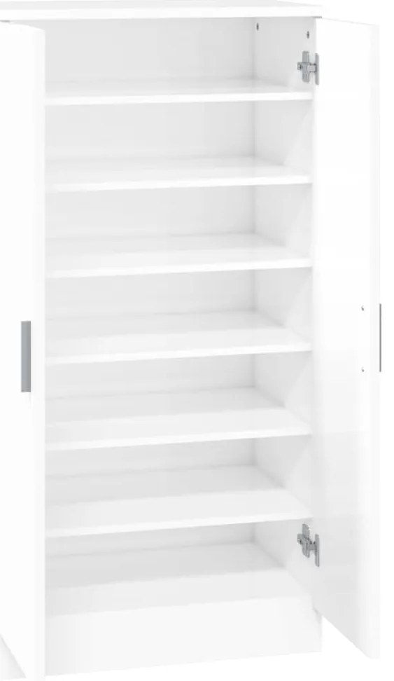 Sapateira 55x35x108 cm derivados de madeira branco brilhante