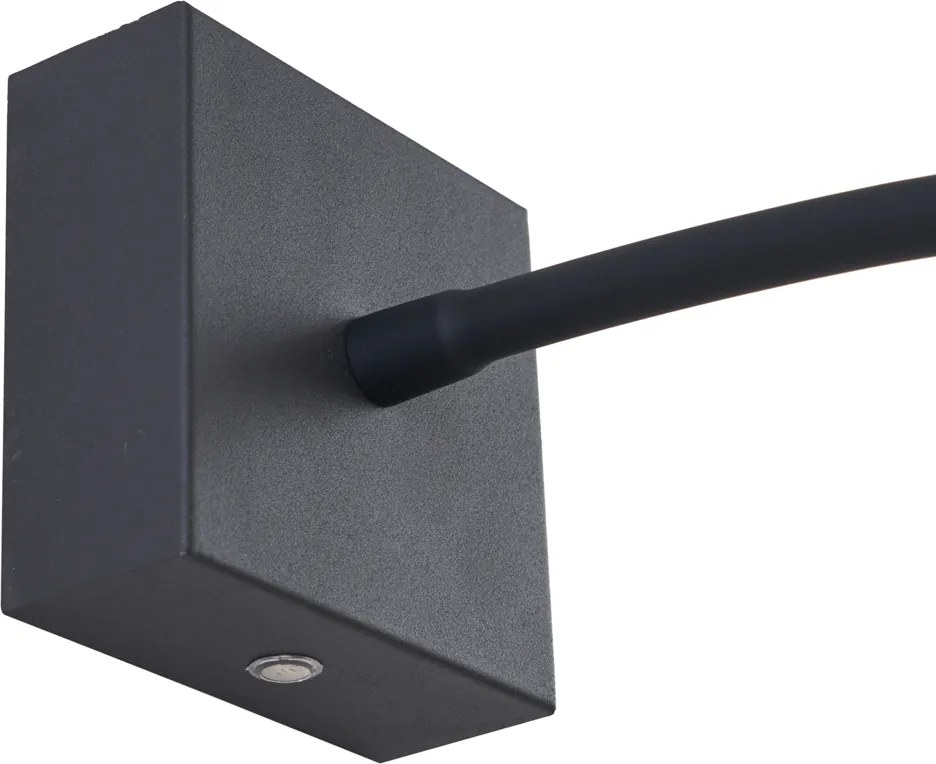 Candeeiro de Parede Moderno Preto Incl. LED Regulável Recarregável - Harper