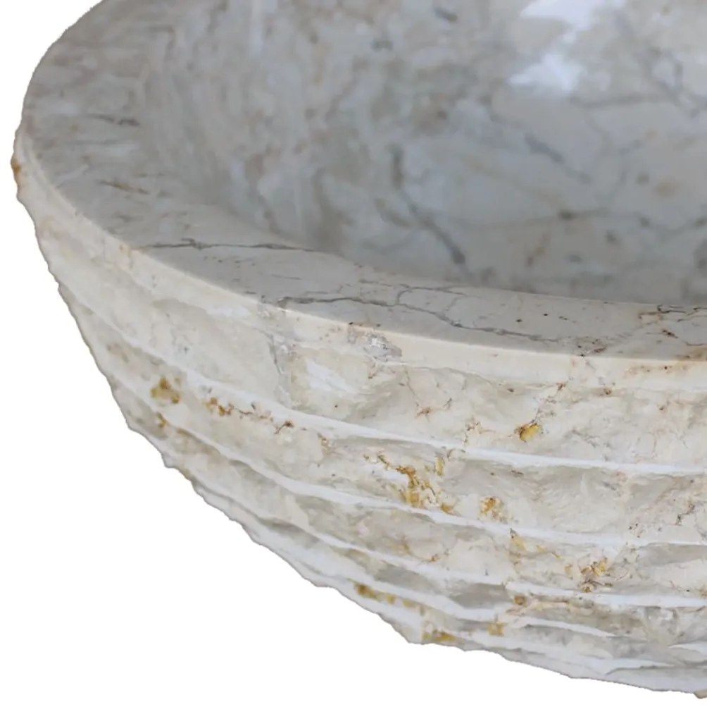 Lavatório em mármore 40 cm creme