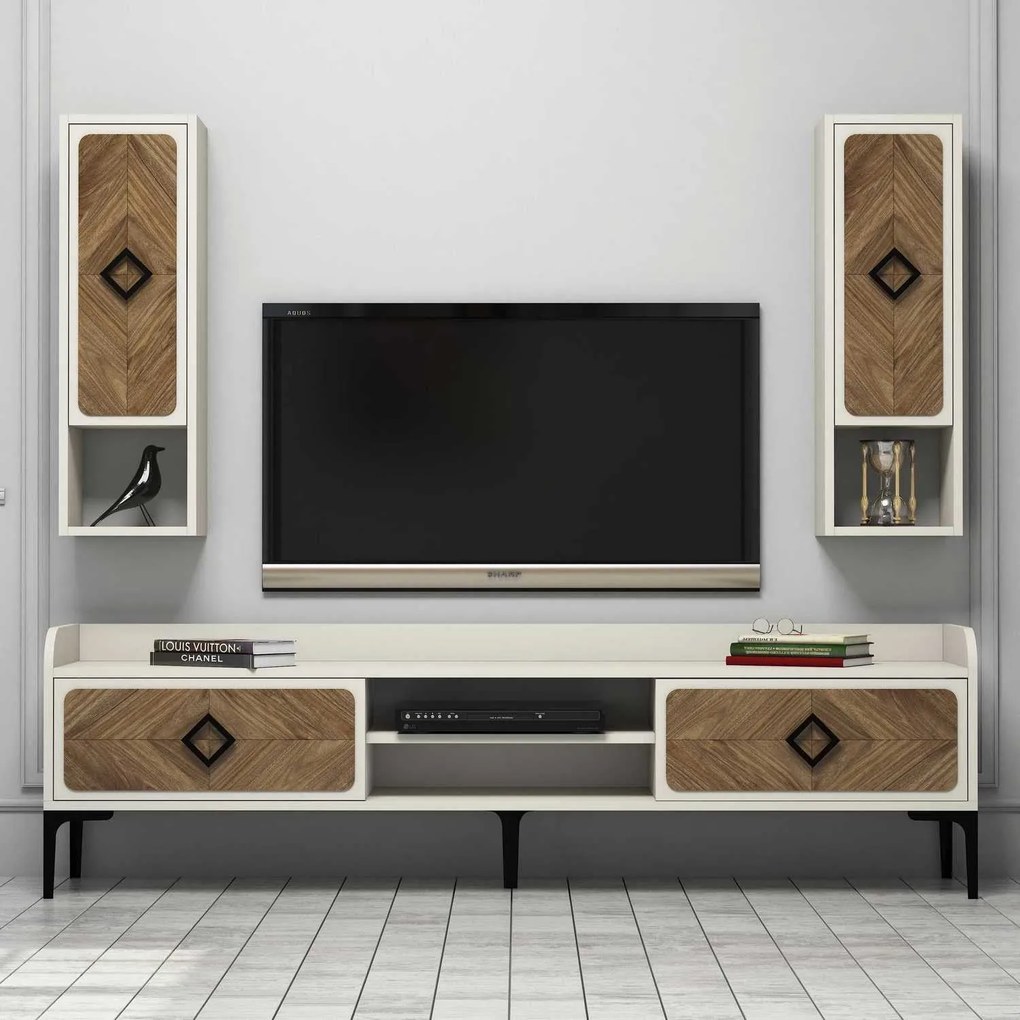 Unidade de TV Samba – Walnut Cream – 180x52x35 cm