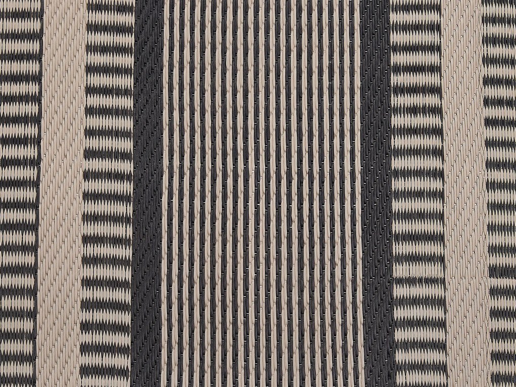 Tapete de exterior creme e preto 160 x 230 cm MANSA Beliani