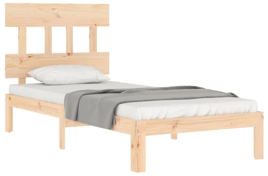 Cama sem colchão 90x200 cm madeira de pinho maciça