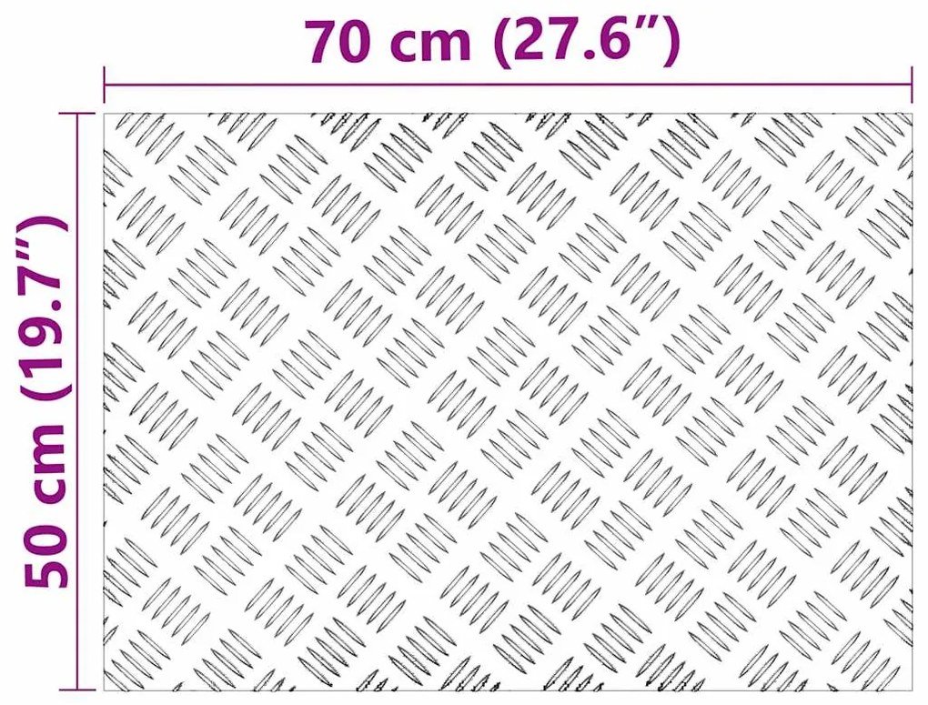 Placas de Alumínio Antiderrapante vidaXL 4 pcs 70x50 cm