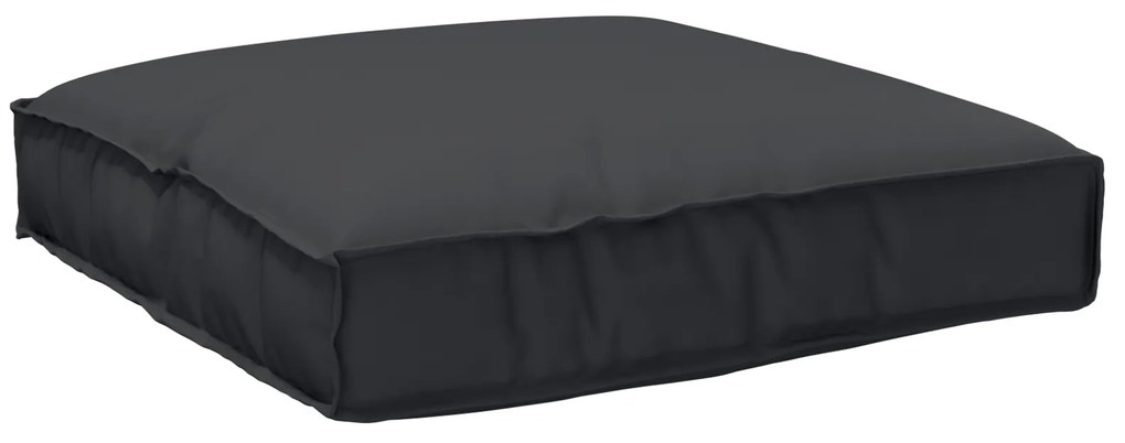 vidaXL Almofada Pallet para Assento Preto 80x80x12 cm Tecido Oxford