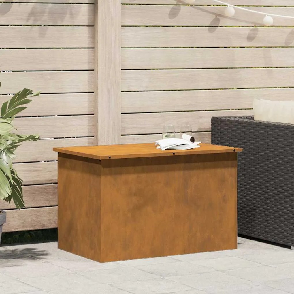 vidaXL Caixa de Armazenamento Externa Castanho 80 x 50.5 x 50 cm