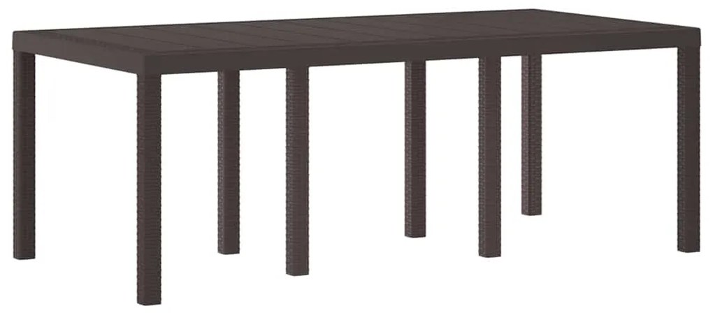 Mesa de Jardim vidaXL Marrom 200x100x73 cm em Rattan Sintético