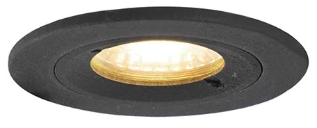 LED Foco de encastrar preto moderno WiFi GU10 IP54 - XENA Round Moderno