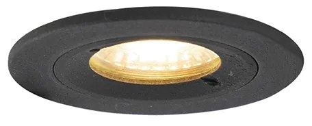 LED Foco embutido inteligente moderno preto redondo incl. WiFi GU10 IP54 - Xena Moderno