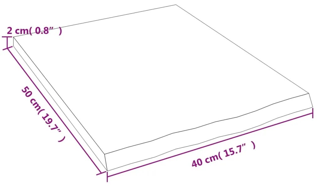 Prateleira de parede 40x50x2 cm carvalho tratado cinza-escuro