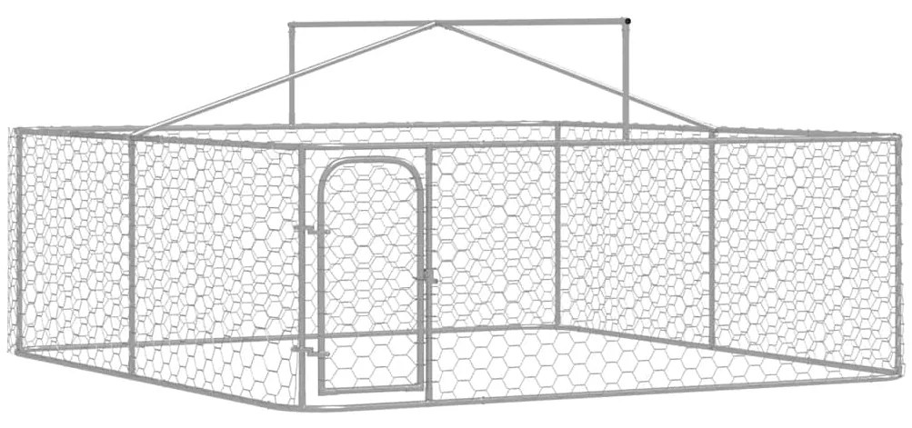 Canil de exterior com telhado 300x300x150 cm