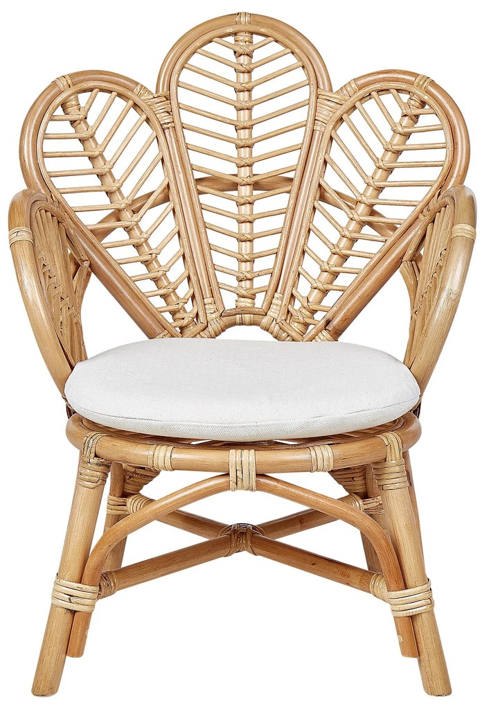 Cadeira pavão em rattan de cor natural 70 cm FLORENTINE II Beliani