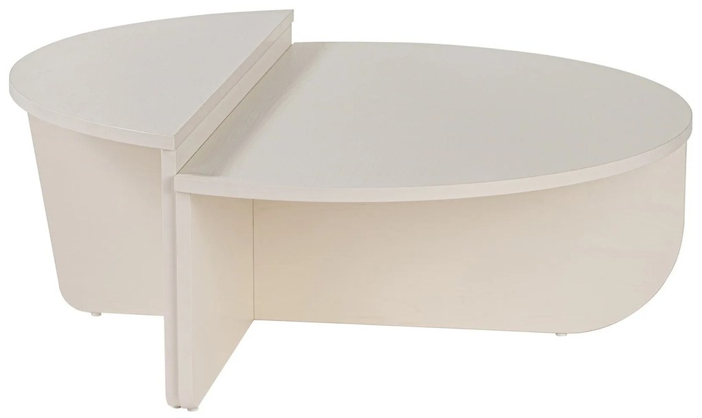Mesa de Centro Orion – Branco Amadeirado – 90x30x60 cm & 85x35x30 cm