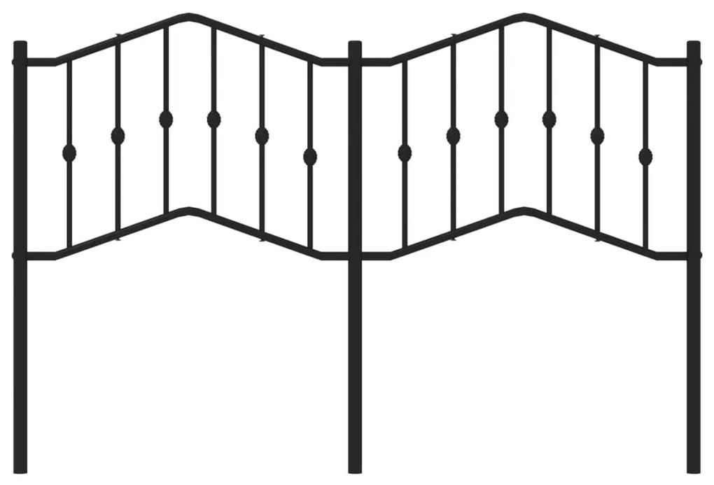 Cabeceira de cama 140 cm metal preto