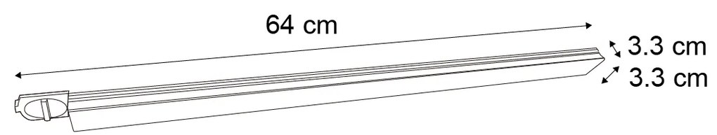 Candeeiro de teto moderno preto para sistema de calha monofásico 15W 1180 lm 2700-3800K - Iconic Tsiri