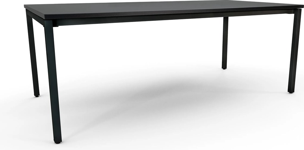 Mesa de Reunião Alfa Preto/Preto 2000x1200x750 mm Design Profissional