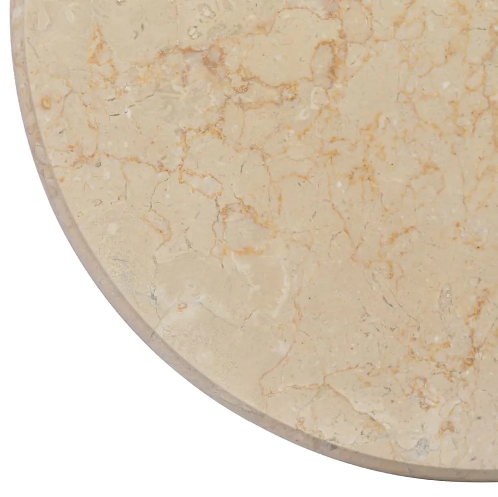 Tampo de mesa Ø50x2,5 cm mármore cor creme