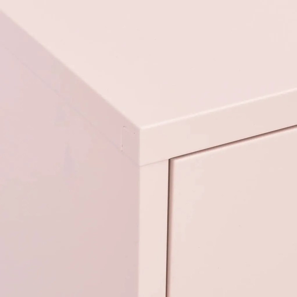 Armário de arrumação aço 80x35x101,5 cm rosa