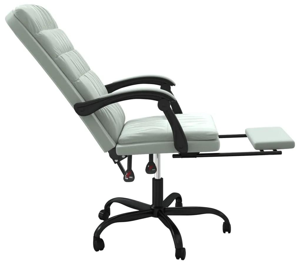 Cadeira de escritório reclinável veludo cinzento-claro