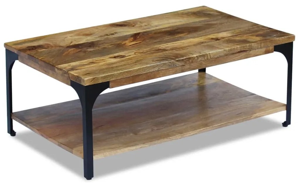 Mesa de centro, madeira de mangueira 100x60x38 cm