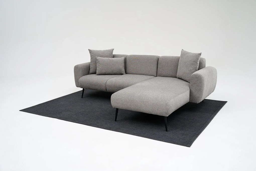 Sofá de Canto Side – Cinzento Claro – 252 cm